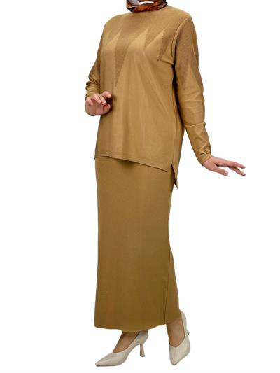 Merserize Triko Etekli Takım Camel OTW0324