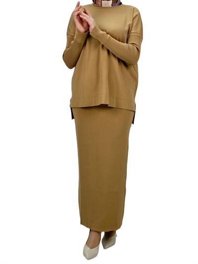 Merserize Triko Etekli Takım Camel OTW0224