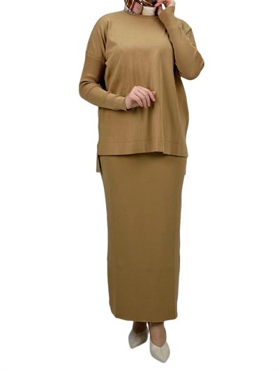 Merserize Triko Etekli Takım Camel OTW0224