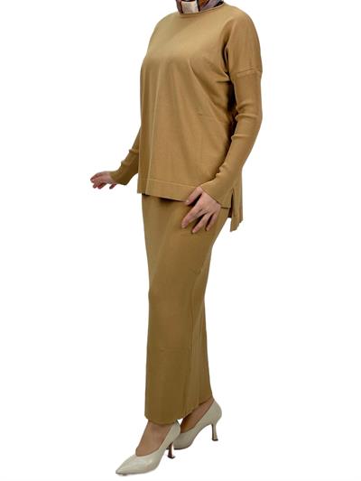 Merserize Triko Etekli Takım Camel OTW0224