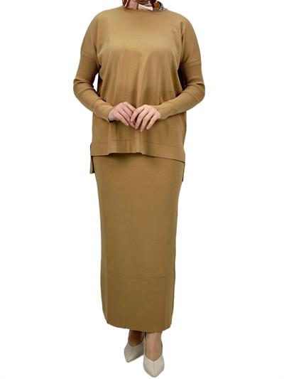 Merserize Triko Etekli Takım Camel OTW0224