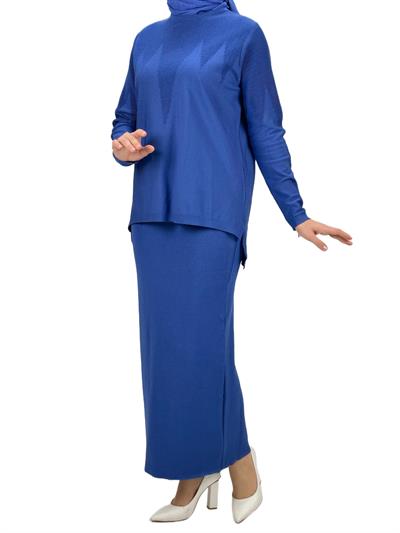 Merserize Triko Etekli Takım Saks OTW0324