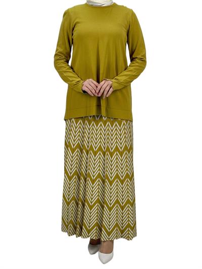 Merserize Triko Etekli Takım Yağ Yeşili OTW0624