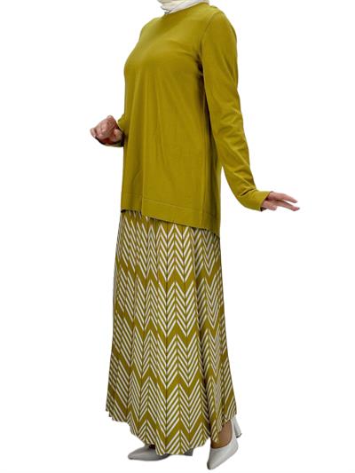 Merserize Triko Etekli Takım Yağ Yeşili OTW0624