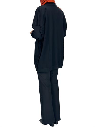 Merserize Triko Kolsuz Tunik Siyah OTW127