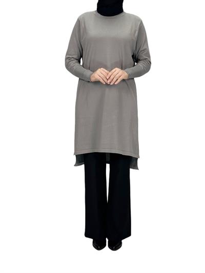 Merserize Triko Tunik Gri OTW121