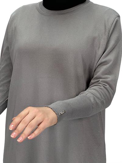 Merserize Triko Tunik Gri OTW121