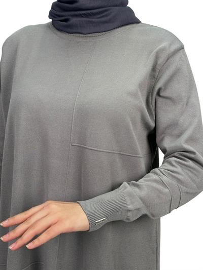 Merserize Triko Tunik Gri OTW130