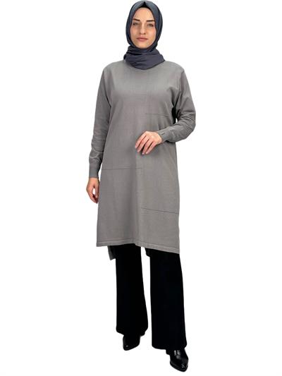 Merserize Triko Tunik Gri OTW130