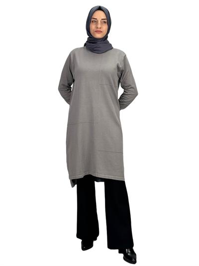 Merserize Triko Tunik Gri OTW130