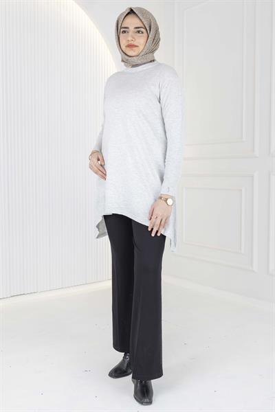 Merserize Triko Tunik Gri OTW884