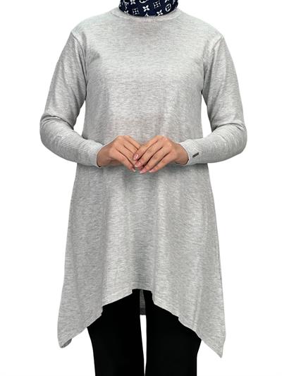 Merserize Triko Tunik Gri OTW884