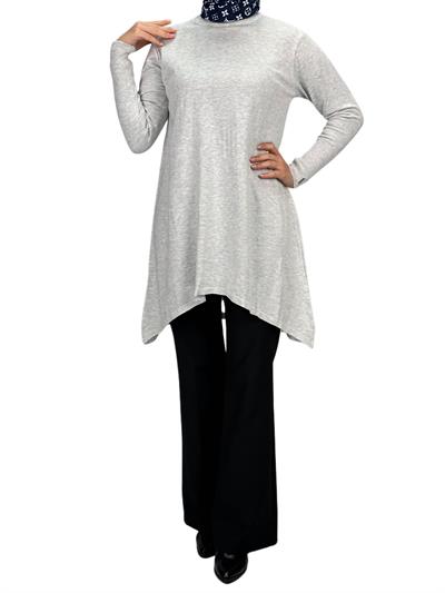 Merserize Triko Tunik Gri OTW884