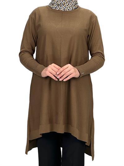 Merserize Triko Tunik Kahve OTW123