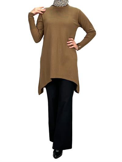 Merserize Triko Tunik Kahve OTW884