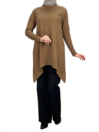 Merserize Triko Tunik Kahve OTW884