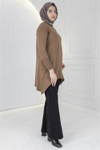 Merserize Triko Tunik Kahve OTW884