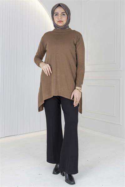 Merserize Triko Tunik Kahve OTW884