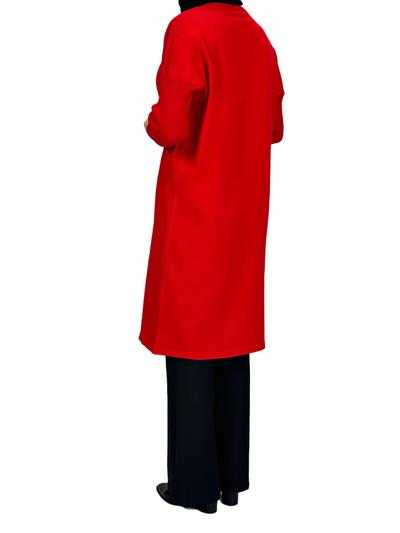 Merserize Triko Tunik Kırmızı OTW121