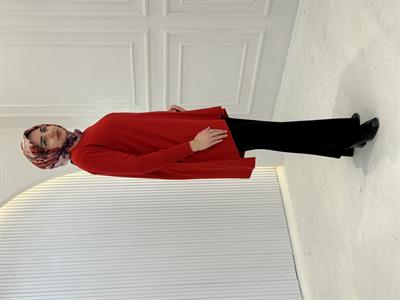 Merserize Triko Tunik Kırmızı OTW123