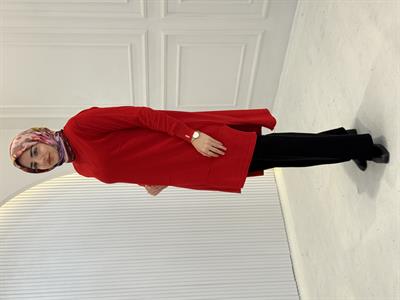 Merserize Triko Tunik Kırmızı OTW130