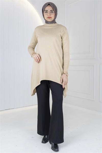 Merserize Triko Tunik Krem OTW884