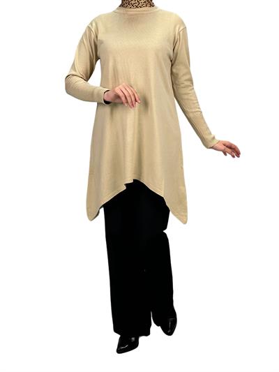 Merserize Triko Tunik Krem OTW884