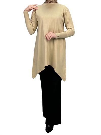 Merserize Triko Tunik Krem OTW884