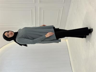 Merserize Triko Tunik Küf Yeşili OTW123