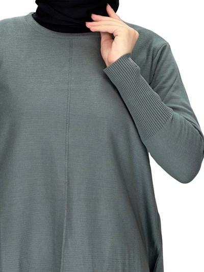 Merserize Triko Tunik Küf Yeşili OTW123