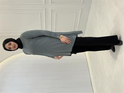 Merserize Triko Tunik Küf Yeşili OTW123