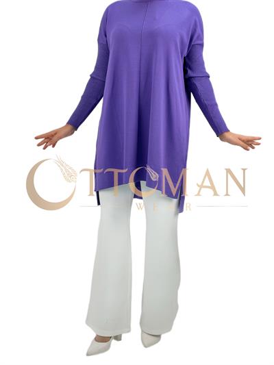 Merserize Triko Tunik Lila OTW127