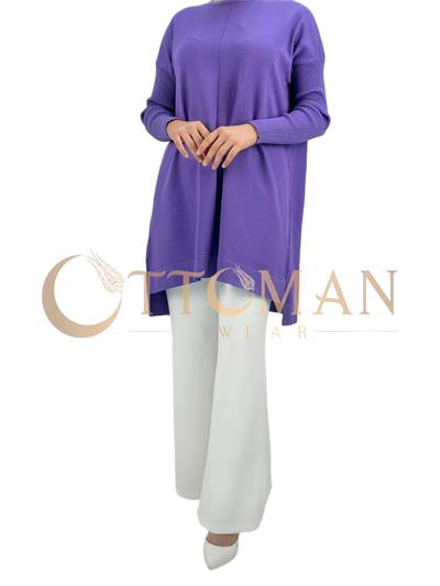 Merserize Triko Tunik Lila OTW127