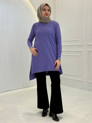 Merserize Triko Tunik Mor OTW123