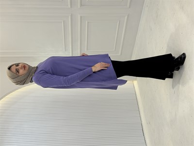 Merserize Triko Tunik Mor OTW123