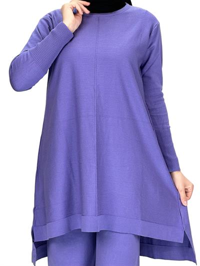 Merserize Triko Tunik Mor OTW123