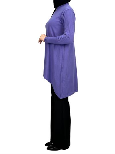 Merserize Triko Tunik Mor OTW884