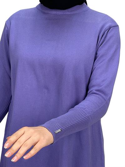 Merserize Triko Tunik Mor OTW884