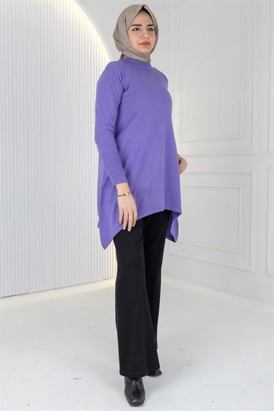 Merserize Triko Tunik Mor OTW884