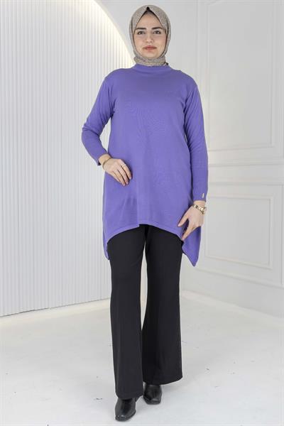 Merserize Triko Tunik Mor OTW884