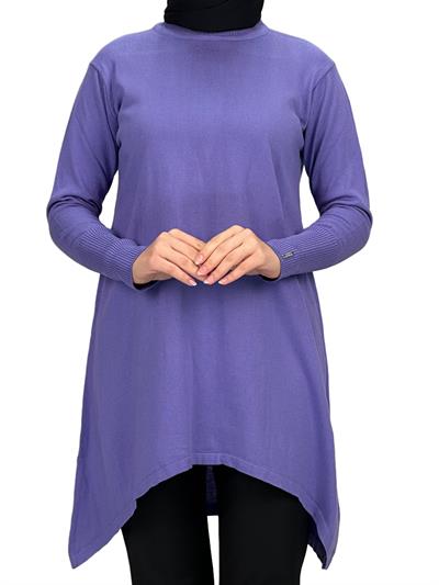 Merserize Triko Tunik Mor OTW884