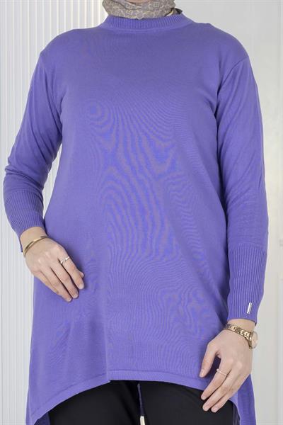 Merserize Triko Tunik Mor OTW884