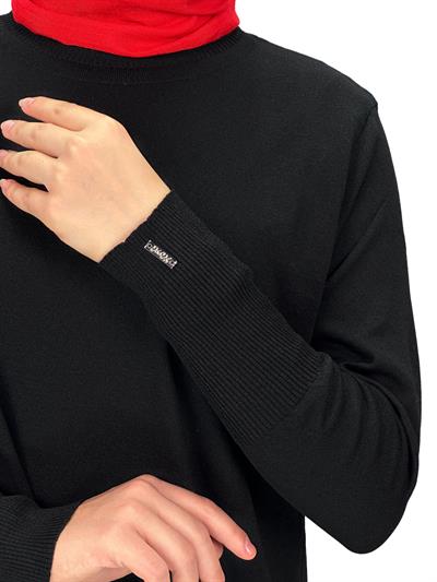 Merserize Triko Tunik Siyah OTW121