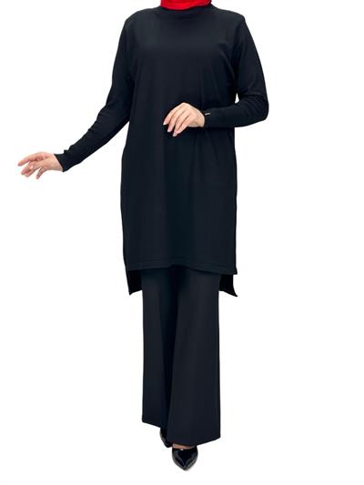 Merserize Triko Tunik Siyah OTW121