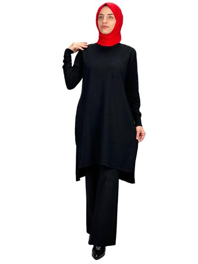 Merserize Triko Tunik Siyah OTW130