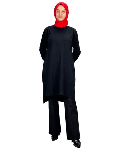Merserize Triko Tunik Siyah OTW130