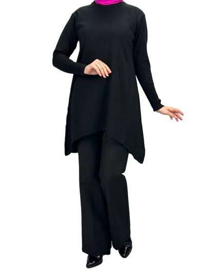 Merserize Triko Tunik Siyah OTW884