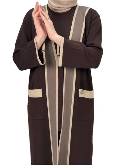 Merserize Triko Üçlü Takım Kahve OTW2918