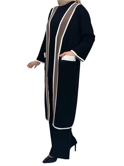 Merserize Triko Üçlü Takım Siyah OTW2918