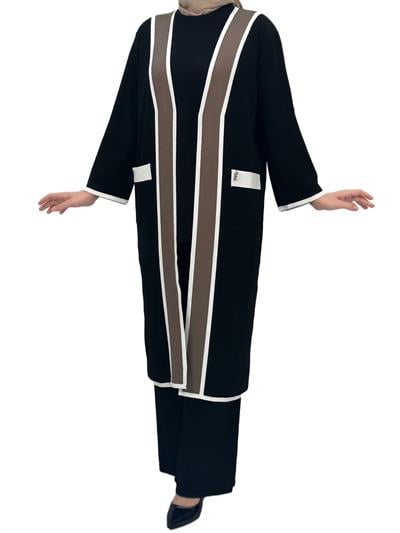 Merserize Triko Üçlü Takım Siyah OTW2918